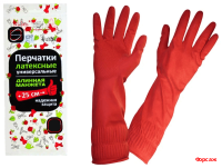 Перчатки хозяйственные с длинной манжетой 25см M 12/120