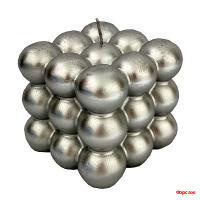 Свеча Неокуб серебряная/12