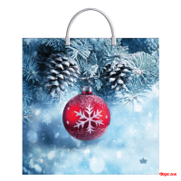 Пакет с пластик.ручками 36х37-100мкм Морозное настроение (10/100)/ТИКО