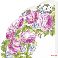 Розы 3-сл.12л. Салфетки Art Bouquet Rondo /15