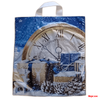 Пакет с петлевой ручкой 42х38 37 мкм Снежный 50/300