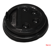 Крышка 90 мм с ЗАКРЫТЫМ питейником ЧЁРНАЯ