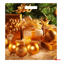 Пакет с вырубной ручкой 45х38, 60 мкм Золотые шары/50/500 Пакет с вырубной ручкой 45х38, 60 мкм Золотые шары/50/500