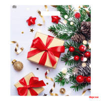 Пакет с вырубной ручкой 45х38, 60 мкм Новогодние презенты 50/500 ТИКО Пакет с вырубной ручкой 45х38, 60 мкм Новогодние презенты 50/500 ТИКО