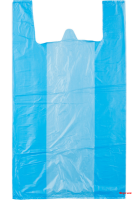 Пакет майка  37х70=20 синяя 100/1000