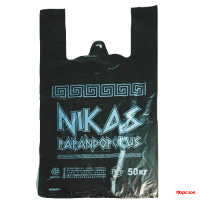 Пакет типа майка  30х57=35 Никас черн100/1500