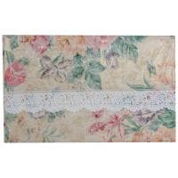 Скатерть ПВХ TC-02-2 с тиснением, на нетканой основе, с кружевом, размер 120*160 см