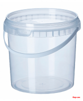 Ведро 3,3 л прозр. с крышкой d-175, h-175 /90