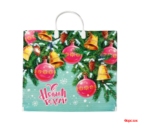 Пакет 37х34, 80 мкм, Динь Дон, с пл.ручкой