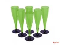 Бокал для шампанского  ЗЕЛЕНЫЙ 6шт/75