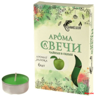 Свечи чайные ароматические 6 шт. Яблоко