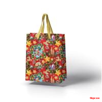 Пакет подарочный бумажный Новогодний 25,5*36*8/10