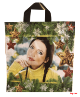 Пакет с петл. ручкой  Девушка 38х42 см 30 мкм НГ