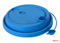 Крышка 80 мм с клапаном Голубая ПП 50 шт. в уп./1000 в кор.