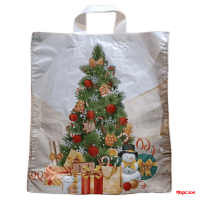 Пакет с петлевой ручкой 42х38 37 мкм Радость праздника 50/300