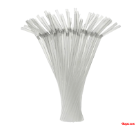 Соломка 0,5х21см 250 шт прозрачные с изгибом. 48 в кор