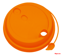 Крышка 90 мм с клапаном Оранжевая