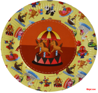 Тарелка 230мм Карусель 100шт.в упак Тарелка 230мм Карусель 100шт.в упак