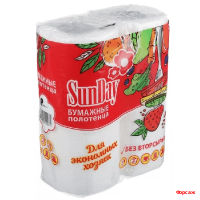 Полотенца рулонные СанДей 2 х-сл. 2 шт. (30/кор.)