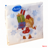 Салфетки Лилия 33х33, 20 шт., 2 сл. 