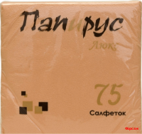 Салфетки «Папирус Люкс» однослойные 24х24 см персик75 шт