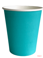 Стакан бумажный для горячих напитков 250 мл, цв. бирюзовый
