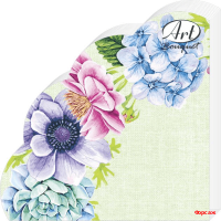 Цветочный натюрморт  3-сл.12л. Салфетки Art Bouquet Rondo /15