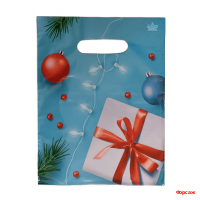 Пакет с вырубной ручкой 23х30, 30 мкм Подарок и шарики 100/3000 Пакет с вырубной ручкой 23х30, 30 мкм Подарок и шарики 100/3000