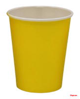 Стакан бумажный для горячих напитков 250 мл, желтый 50 шт/20