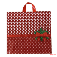 Пакет с петлевой ручкой 42х44 70 мкм Елочки-горошки/300