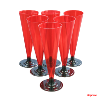 Бокал для шампанского  КРАСНЫЙ 6шт/75