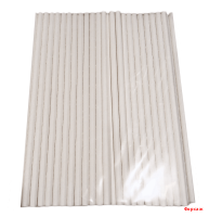 Бумажные трубочки 6*200 100 шт. белые