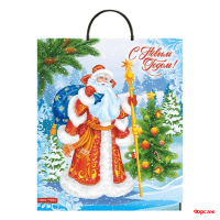 Пакет с пластик.ручками 38х44-90мкм Желанный гость (10/100)