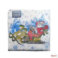 Салфетки 24х24, 40 шт., 1 сл. Новый год к нам мчится ЗМЕЯ Design/32