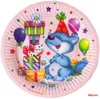 Тарелка 230мм Волчонок 100 шт. в упак Тарелка 230мм Волчонок 100 шт. в упак