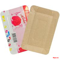 Тарелка карт. 13х20 белая,серая молочная ламинированая