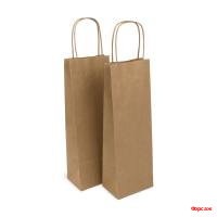 Пакет с кручеными ручками б/п, (крафт 70г), 120*80*330,