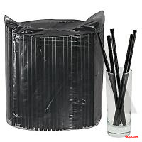 Соломка 0,5*21см  прямая черная 250 шт/48