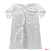 Халат на завязках 140*140 см БЕЛЫЙ пл. 42гр рукава на манжете 10шт. в уп.