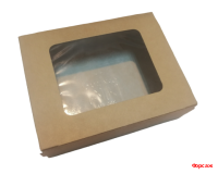 Упаковка 100х80х35 на 300 мл с  окном (быстросборная, склеенная) 25 шт. в уп./400 