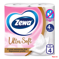 Т/бумага ZEWA Deluxe Ультра Софт 4-сл. 4 шт. Белая/10