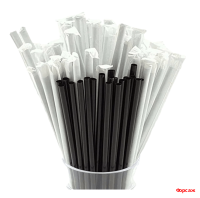 Соломка  MILK 0,7*24  250 шт. чёрные