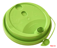 Крышка 80 мм с клапаном Салатовая ПП 50шт в уп/1000 в кор