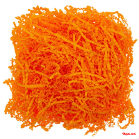 Наполнитель бумажный 50 г, 3 мм, неон оранжевый