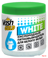 Кислородный отбеливатель Vash Gold для белого белья WHITE  550гр/9 Кислородный отбеливатель Vash Gold для белого белья WHITE  550гр/9