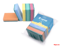 Губка для посуды 5 шт. СУПЕР 100*70*25 /30