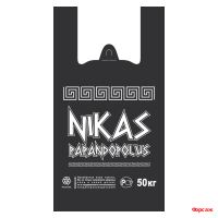 Пакет майка  30х55=35 Nikas чёрная 100/800