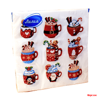 Салфетки Лилия 33х33, 20 шт., 2 сл. 