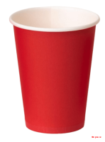 Стакан бумажный для горячих напитков 250 мл, красный 50шт/20