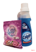 Calgon для смягчения воды 400 мл + стиральный порошок 100 г